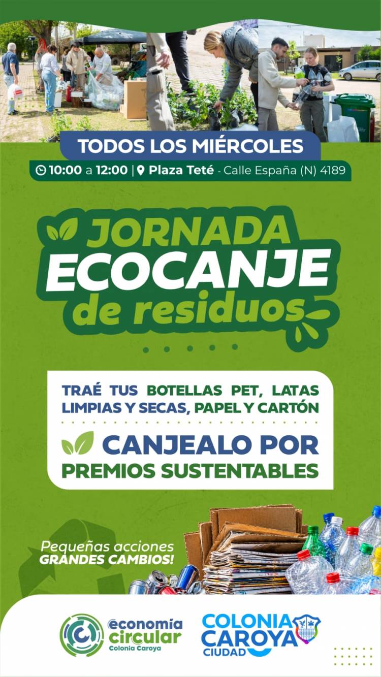 #COLONIACAROYA: Nuevo Ecocanje en la Plaza de Teté
